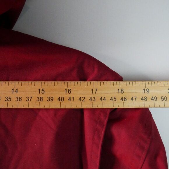 Eddie Bauer WeatherEdge Women’s Size L Coat Fleece Lining Red Removable Hood - Picture 13 of 16